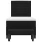 Preview: Boxspringbett mit Matratze & Bank Schwarz 100x200 cm Stoff