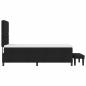 Preview: Boxspringbett mit Matratze & Bank Schwarz 100x200 cm Stoff