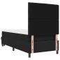Preview: Boxspringbett mit Matratze & Bank Schwarz 100x200 cm Stoff