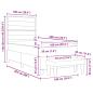 Preview: Boxspringbett mit Matratze & Bank Creme 100x200 cm Stoff