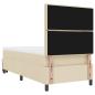 Preview: Boxspringbett mit Matratze & Bank Creme 100x200 cm Stoff
