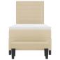 Preview: Boxspringbett mit Matratze & Bank Creme 100x200 cm Stoff
