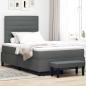 Preview: ARDEBO.de - Boxspringbett mit Kissen Dunkelgrau 120 x 200 cm Stoff