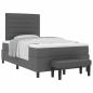 Preview: Boxspringbett mit Kissen Dunkelgrau 120 x 200 cm Stoff