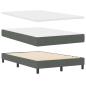 Preview: Boxspringbett mit Kissen Dunkelgrau 120 x 200 cm Stoff