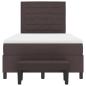 Preview: Boxspringbett mit Matratze & Bank Dunkelbraun 120x200 cm Stoff