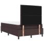 Preview: Boxspringbett mit Matratze & Bank Dunkelbraun 120x200 cm Stoff