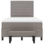 Preview: Boxspringbett mit Matratze & Bank Taupe 120x200 cm Stoff