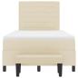 Preview: Boxspringbett mit Matratze & Bank Creme 120x200 cm Stoff