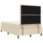 Preview: Boxspringbett mit Matratze & Bank Creme 120x200 cm Stoff