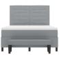 Preview: Boxspringbett mit Matratze & Bank Hellgrau 140x190 cm Stoff