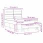Preview: Boxspringbett mit Matratze & Bank Dunkelgrau 140x190 cm Stoff