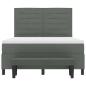 Preview: Boxspringbett mit Matratze & Bank Dunkelgrau 140x190 cm Stoff