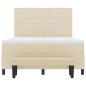 Preview: Boxspringbett mit Matratze & Bank Creme 140x190 cm Stoff