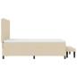 Preview: Boxspringbett mit Matratze & Bank Creme 140x190 cm Stoff