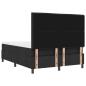 Preview: Boxspringbett mit Kopfteil Schwarz 140 x 200 cm Stoff