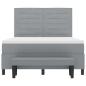 Preview: Boxspringbett mit Matratze & Bank Hellgrau 160x200 cm Stoff