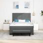 Preview: ARDEBO.de - Boxspringbett mit Matratze & Bank Dunkelgrau 160x200 cm Stoff