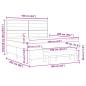 Preview: Boxspringbett mit Matratze & Bank Blau 160x200 cm Stoff