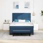 Preview: Boxspringbett mit Matratze & Bank Blau 160x200 cm Stoff
