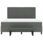 Preview: Boxspringbett mit Matratze und Bank Dunkelgrau 180x200 cm Stoff