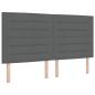 Preview: Boxspringbett mit Matratze und Bank Dunkelgrau 180x200 cm Stoff