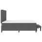Preview: Boxspringbett mit Matratze und Bank Dunkelgrau 180x200 cm Stoff
