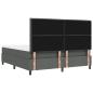 Preview: Boxspringbett mit Matratze und Bank Dunkelgrau 180x200 cm Stoff