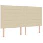 Preview: Boxspringbett mit Matratze & Bank Creme 180x200 cm Stoff