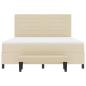 Preview: Boxspringbett mit Matratze & Bank Creme 180x200 cm Stoff