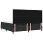 Preview: Boxspringbett mit Matratze & Bank Schwarz 200x200 cm Stoff