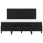 Preview: Boxspringbett mit Matratze & Bank Schwarz 200x200 cm Stoff