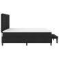 Preview: Boxspringbett mit Matratze & Bank Schwarz 200x200 cm Stoff
