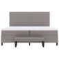 Preview: Boxspringbett mit Matratze & Bank Taupe 200x200 cm Stoff