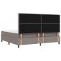 Preview: Boxspringbett mit Matratze & Bank Taupe 200x200 cm Stoff