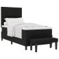 Preview: Boxspringbett mit Matratze & Bank Schwarz 90x200 cm Stoff