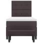 Preview: Boxspringbett mit Matratze & Bank Dunkelbraun 90x200 cm Stoff