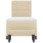 Preview: Boxspringbett mit Matratze & Bank Creme 90x200 cm Stoff