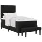 Preview: Boxspringbett mit Matratze & Bank Schwarz 100x200 cm Stoff