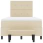 Preview: Boxspringbett mit Matratze & Bank Creme 120x200 cm Stoff