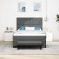 Preview: Boxspringbett mit Kissen Dunkelgrau 140 x 190 cm Stoff