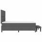 Preview: Boxspringbett mit Kissen Dunkelgrau 140 x 190 cm Stoff