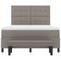 Preview: Boxspringbett mit Matratze & Bank Taupe 140x190 cm Stoff