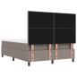 Preview: Boxspringbett mit Matratze & Bank Taupe 140x190 cm Stoff