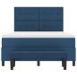 Preview: Boxspringbett mit Matratze & Bank Blau 140x190 cm Stoff