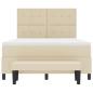 Preview: Boxspringbett mit Matratze & Bank Creme 160x200 cm Stoff