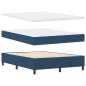 Preview: Boxspringbett mit Kopfteil Blau 160 x 200 cm Stoff