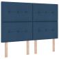 Preview: Boxspringbett mit Kopfteil Blau 160 x 200 cm Stoff