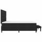 Preview: Boxspringbett mit Matratze & Bank Schwarz 180x200 cm Stoff