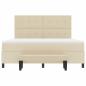 Preview: Boxspringbett mit Matratze & Bank Creme 180x200 cm Stoff